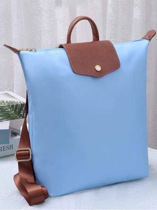 Boutique brand Handbags - Light Blue and Brown Convertible Women's Backpack Tote